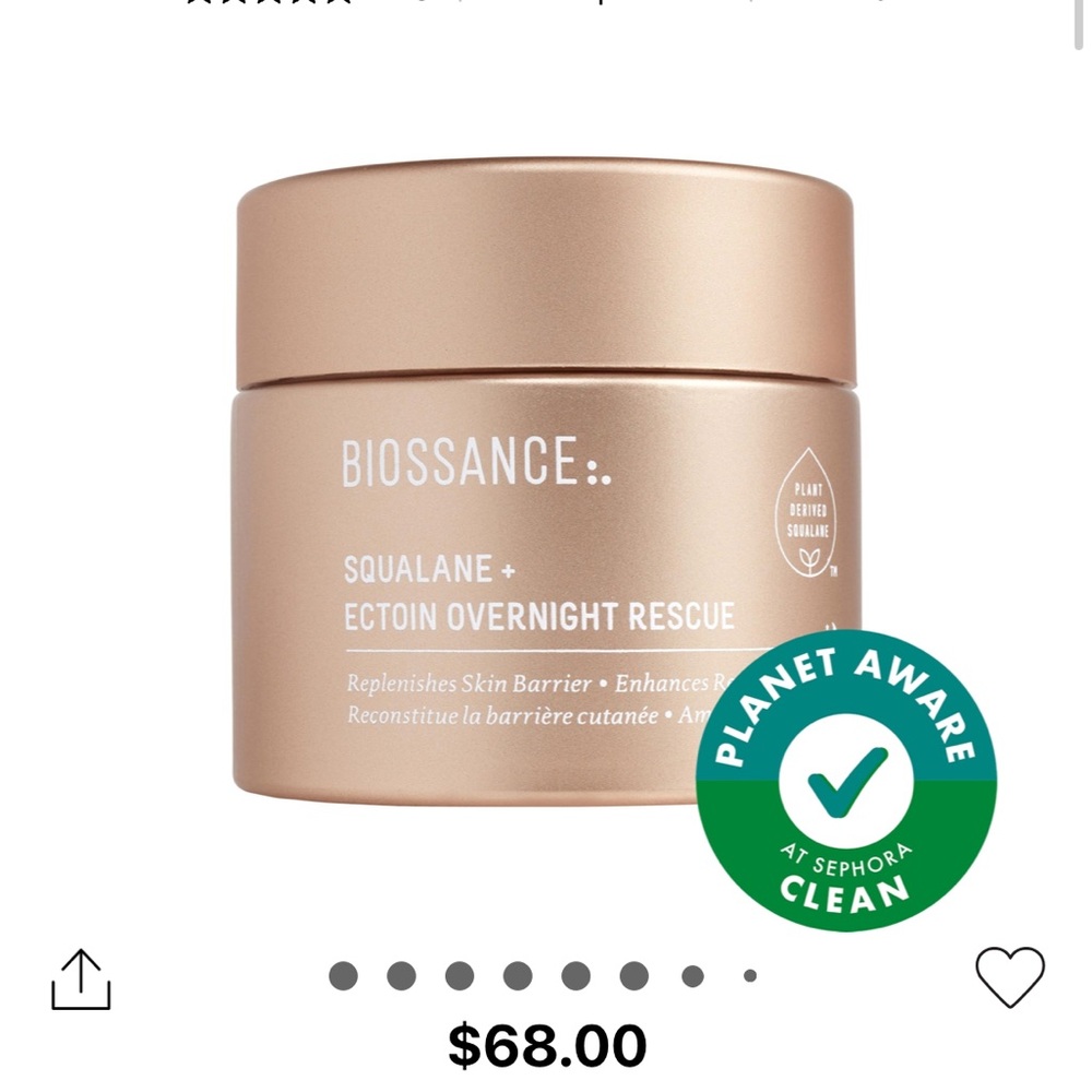 Biossance Squalane Ectoin Overnight Rescue